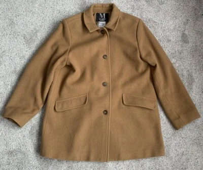 Abrigo chaqueta bolsillos Mulberry Street GRANDE para mujer de un solo pecho mezcla lana Foto 1 de 4