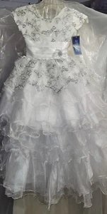 Baby Blue Imports White Dress  brand new with tags Size 8. - Picture 1 of 9