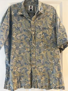 Kurzarmiges Tori Richard hawaiianisches Hemd mit Knopfleiste Tropical Palm Beach - Bild 1 von 5
