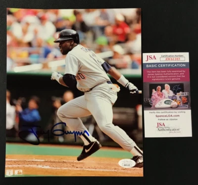Tony Gwynn Signed Color Photo JSA Cert w/COA HOF 2007 San Diego Padres #19 MLB! - Image 1 of 4