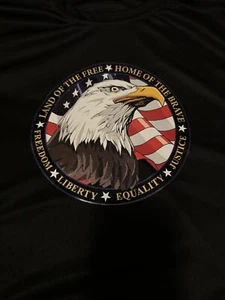 Land of the Free Home of the Brave Shirt Herren L Large Patriotic Disabled Veteran - Bild 1 von 6