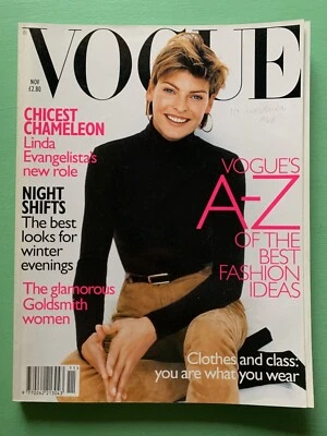 VOGUE mag (UK) November-1996 LINDA EVANGELISTA Jemima Goldsmith Dido Whitehead - Image 1 of 4