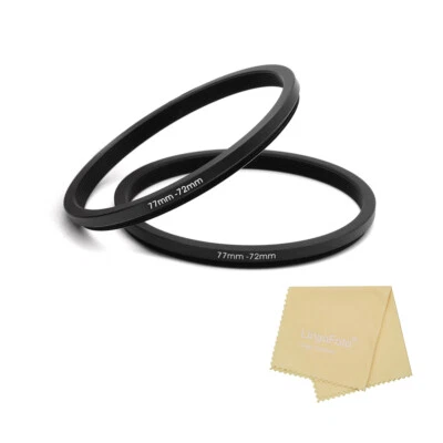 2 шт. понижающее кольцо фильтра объектива 77 мм до 72 мм металлическое кольцо адаптера фильтра объектива - Изображение 1 из 4