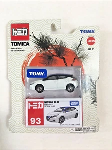 TOMY Tomica Nissan Leaf #93 White 1/63 Scale Diecast Collectible Car New - Picture 1 of 4