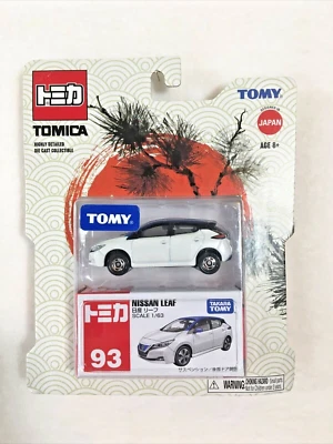 TOMY Tomica Nissan Leaf #93 White 1/63 Scale Diecast Collectible Car New - Image 1 of 4