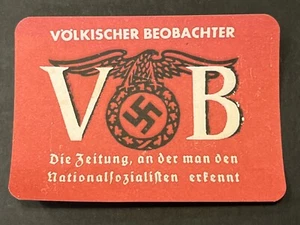 Volkischer Newspaper WWII WW2 Nazi Germany Third Reich German Stamp Vignette - Picture 1 of 2