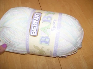 New Bernat Baby Sport Jumbo Yarn Skein Chiffon Print Blanket Crochet Knitting - Picture 1 of 5