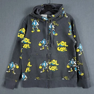 Volcom Mr Stone Slim Zip Skate Hoodie Mens Small Faded Black Jacket The Volcoms - Image 1 of 4