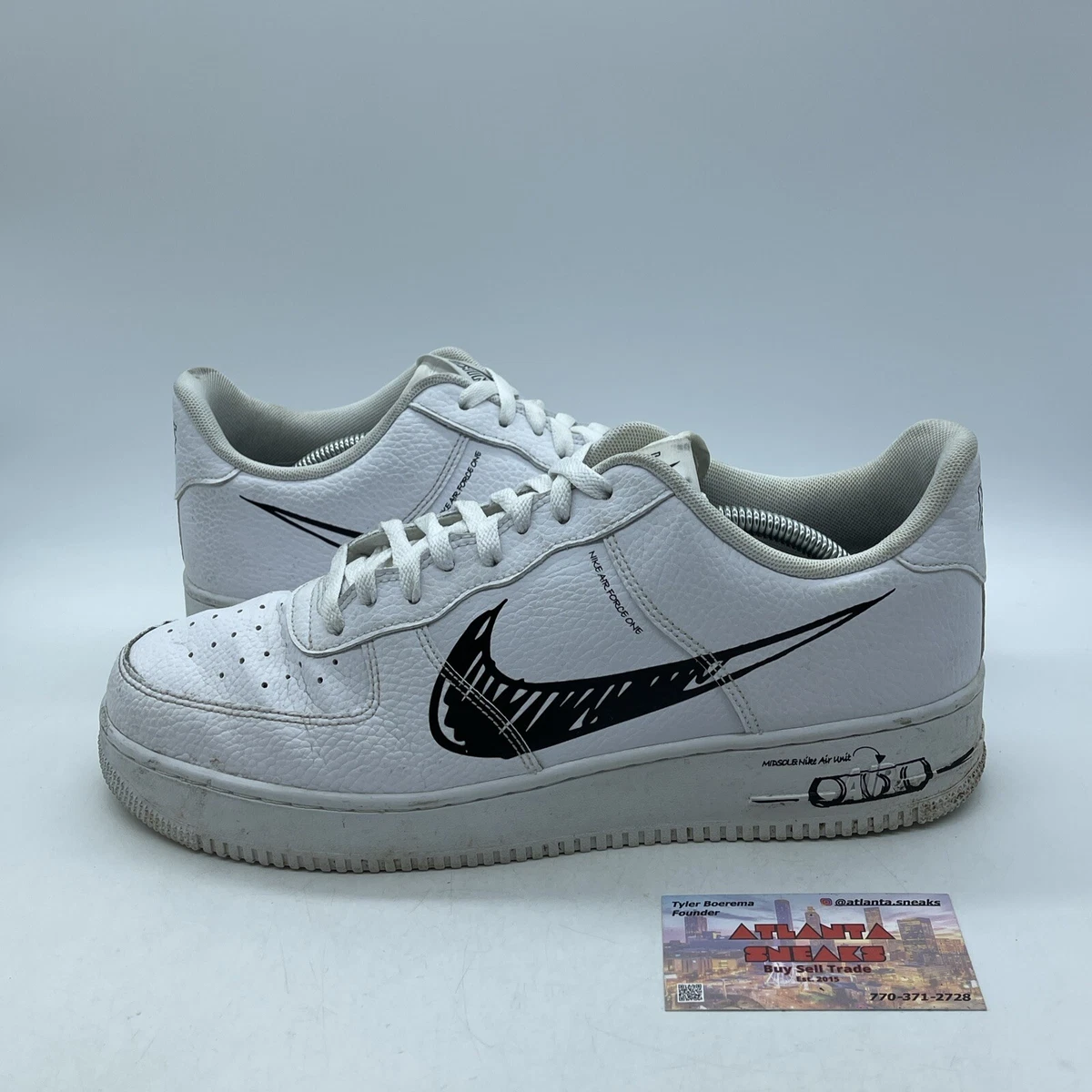 未使用 NIKE AIR FORCE 1 LOW SKETCH BLACK Nike Air Force 1 Low Sketch - Black for Sale | Authenticity