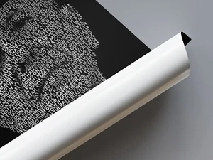 "Póster de Leonard Cohen (sin enmarcar), letras de Aleluya, arte de pared, talla: 24x36" - Imagen 1 de 6