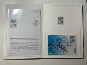 2006 Folder Grandi Eventi Filatelici Scuola Sci del Cervino - Imagen 1 de 2