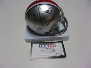 TROY SMITH OHIO STATE BUCKEYES,HEISMAN 2006 TRISTAR/COA SIGNED MINI HELMET - Picture 1 of 1
