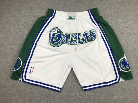 Dallas Mavericks City Men Basketball Pockets Shorts Stitched White Size:S-XXL Cover