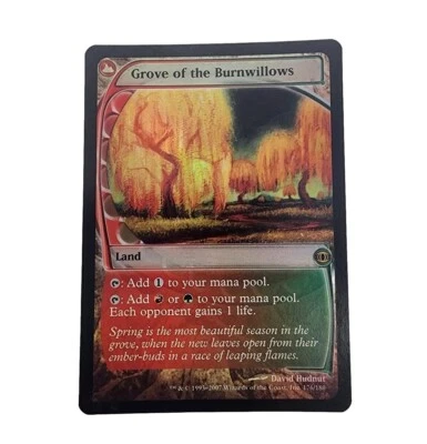 MTG 1x Future Sight rare land LP FOIL Grove of the Burnwillows Magic Gathering - Image 1 of 4