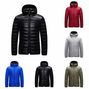 Stylish Men's Fashion Down Jacket with Hooded Collar Warmth Style and Comfort - Picture 1 of 20