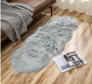 MIULEE Faux Fur Area Rugs Sheepskin Fluffy Mat Fleece Chair Cover 60 X 160 CM