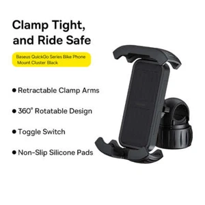 Baseus QuickGo Bike Phone Mount - Starry Black X1Pack - Picture 1 of 5