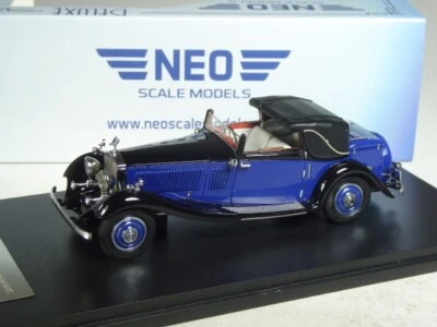(KI-01-36) Neo Scale Models 49533 Rolls Royce Phantom II blue/black 1:43 in OVP - Bild 1 von 2