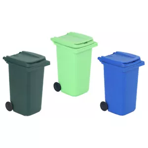 3 Pcs Desktop Storage Bucket Tiny Trash Can Office with Lid Child - Picture 1 of 12