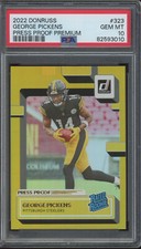 2022 Panini Donruss Press Proof Premium Gold George Pickens RC Gem Mint PSA 10