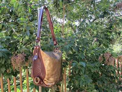 Marino Orlandi бронзовый металлический кожаный w/коричневый ведро слинга сумка с короткими ручками плеча - Изображение 1 из 4