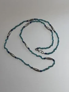 Elegante Türkis Perlenkette BoHo Statement Vintage - Bild 1 von 5