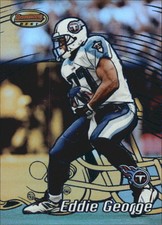 2002 Bowman's Best Blue Tennessee Titans Football Card #35 Eddie George /300