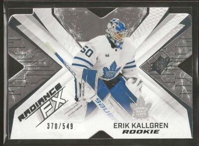 2022-23 UD SPx #RFX-98 Eric Kallgren (RC) -Radiance FX 370/549-Maple Leafs - Image 1 of 2
