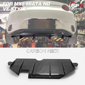 For Mazda MX5 Miata ND VE-Style Carbon Fiber Rear Bumper Under Diffuser Lip Trim - Picture 1 of 12