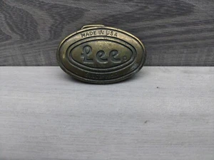 Vintage Lee Jeans Messing Gürtelschnalle 2,5" x 1,5" oval. Made In USA - Bild 1 von 12