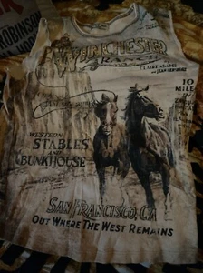Skinny Minnie Adorable Oatmeal The Winchester Ranch Blouse Size M - Picture 1 of 4