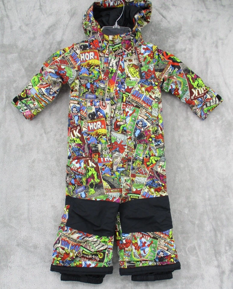 Marvel X Burton Traje de Nieve Niños 18-24 Meses Paseo en Seco Con Capucha Nieve Aislado Cremallera Foto 1 de 4