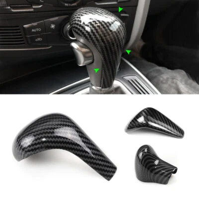 Carbon Fiber Interior Gear Shift Knob Head Cover For Audi A4L A5 A6L S6 A7 S7 Q5 - image 1 of 4