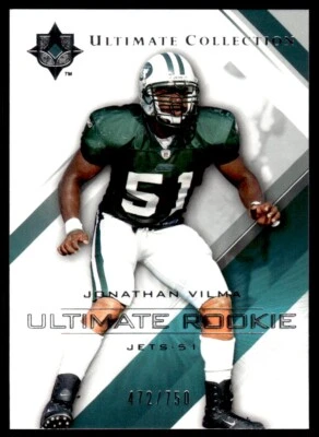 2004 Upper Deck Ultimate Collection Jonathan Vilma Rookie /750 New York Jets #90 - Image 1 of 2