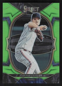 2023 Panini Select #4 Connor Prielipp Neon Green Prizm #'d /75 Minnesota Twins