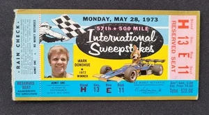 1973 Indianapolis 500 Ticket Stub, Gordon Johncock gewinnt - Bild 1 von 2