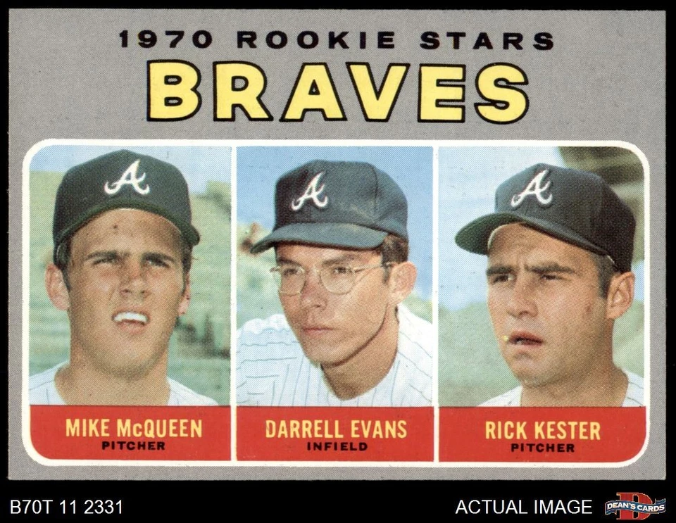 1970 Topps #621 Darrell Evans Braves Rookies ROOKIE 8 - NM/MT - Image 1 of 1