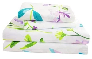 4PCS Bedding Sheets Size,Super Pretty and Soft Pink Flower Sheets Twin Floral - Picture 1 of 8