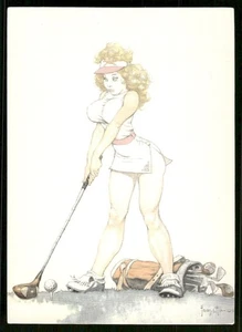 Tarjeta de golf sexy pin-up mujer 1993 #85 (nm) - Imagen 1 de 2