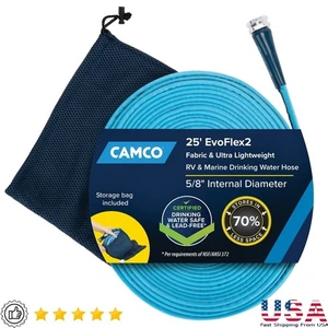 25ft RV Drinking Water Hose Flexible BPA Free Storage Bag Durable Fittings New - Picture 1 of 7