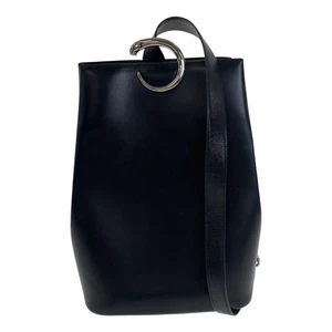 CARTIER PANTHERE Schultertasche Schwarz Schwarz Silber Hardware Leder - Bild 1 von 10