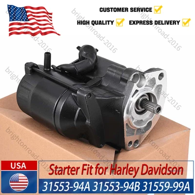 New Starter for Harley Davidson FLH FLS Road King 31553-94 31553-94A 18199BN - Image 1 of 4