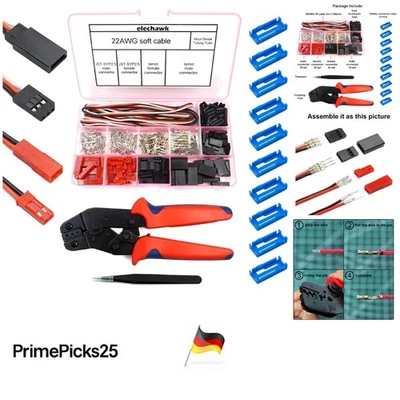 55 Set Servo-Stecker Buchsen, Crimpzubehör, RC Modellbau, kompatibel - Bild 1 von 4