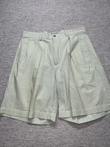 Polo Ralph Lauren Tyler Seersucker shorts  Mens 33 Lime green pin stripe - Picture 1 of 7