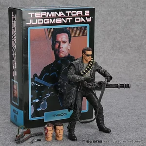 NECA Terminator 2 T-800 Arnold Schwarzenegger Figure 18cm PVC Collectible - Picture 1 of 26