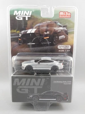 Mini GT CHASE Mijo Exclusives Ford Mustang Shelby GT500 Shadow Black #334 1:64 - Image 1 of 4