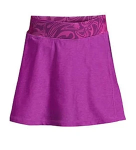 Lands’ End Girls Medium Spacco Hem Active Skort Fucsia Plum Space Dye Nuovo senza etichette - Foto 1 di 10
