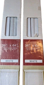 (Set bestehend aus 2) 1 Zoll Lichtfilter Vinyl Mini Rollo - 36”x64” - weiß  - Bild 1 von 6