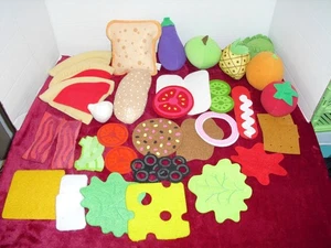 38 Piezas Fieltro JUGAR COMIDA Melissa & Doug y Marcas Surtidas Cocina Fingir Juego - Imagen 1 de 6