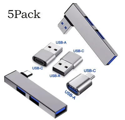 kit adattatori Adattatore hub USB type-C cuffie 3,5mm Apple per Samsung Galaxy - Immagine 1 di 3